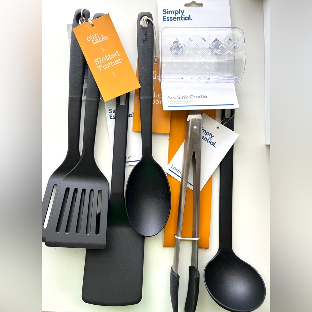 Essentials Black Kitchen Utensil Set